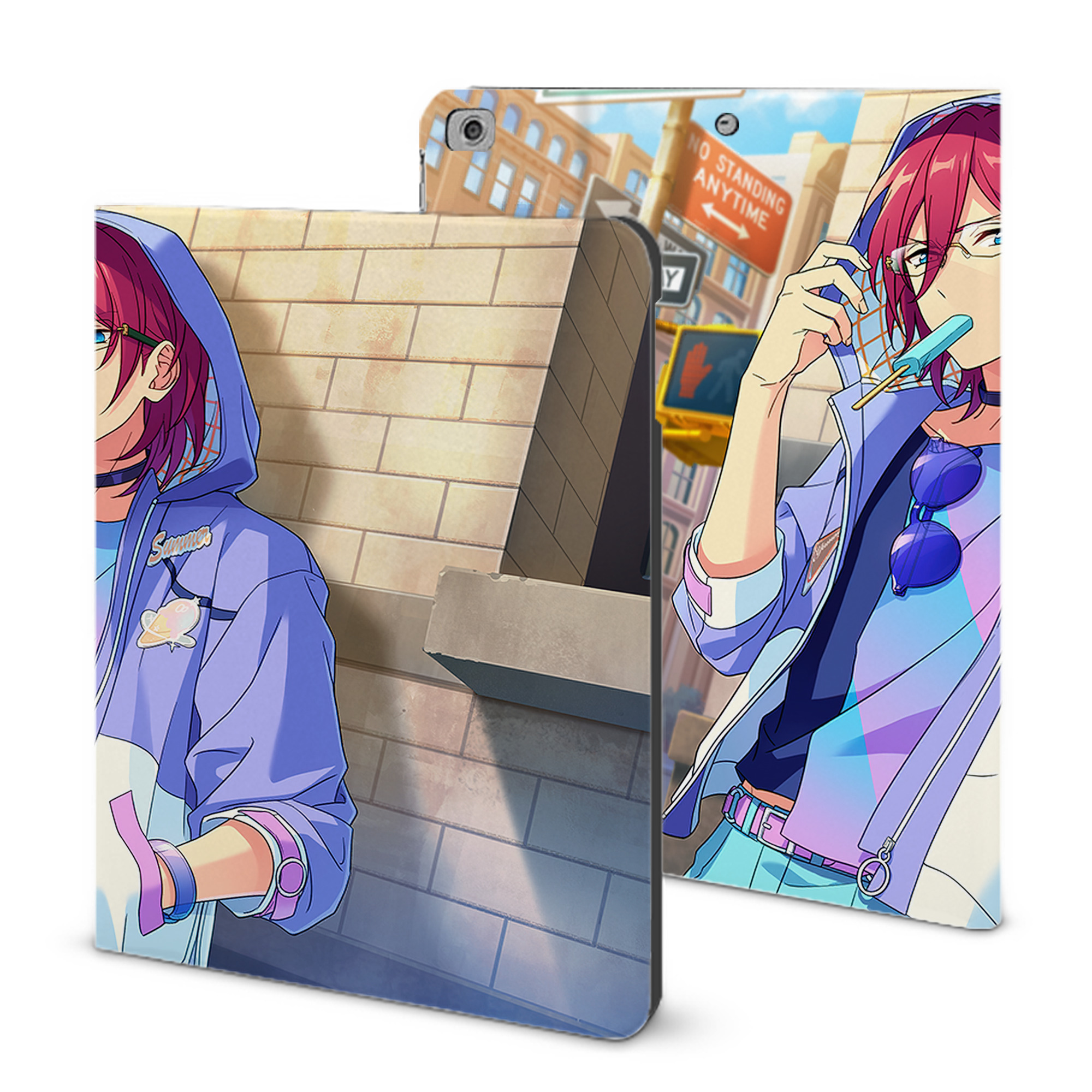 （画像用） あんさんぶるスターズ! Ensemble Stars IPad ケース ブック型 PUレザー TPU 耐衝撃 軽量 薄型 ペン収納なし 全面保護 IPad 各モデル対応